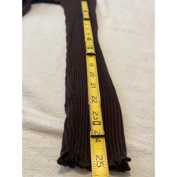 Talbots Top XL Pull Over Brown Lace Trim 60% Pima Cotton 40% Modal Ribbed Y2K - Picture 12 of 15